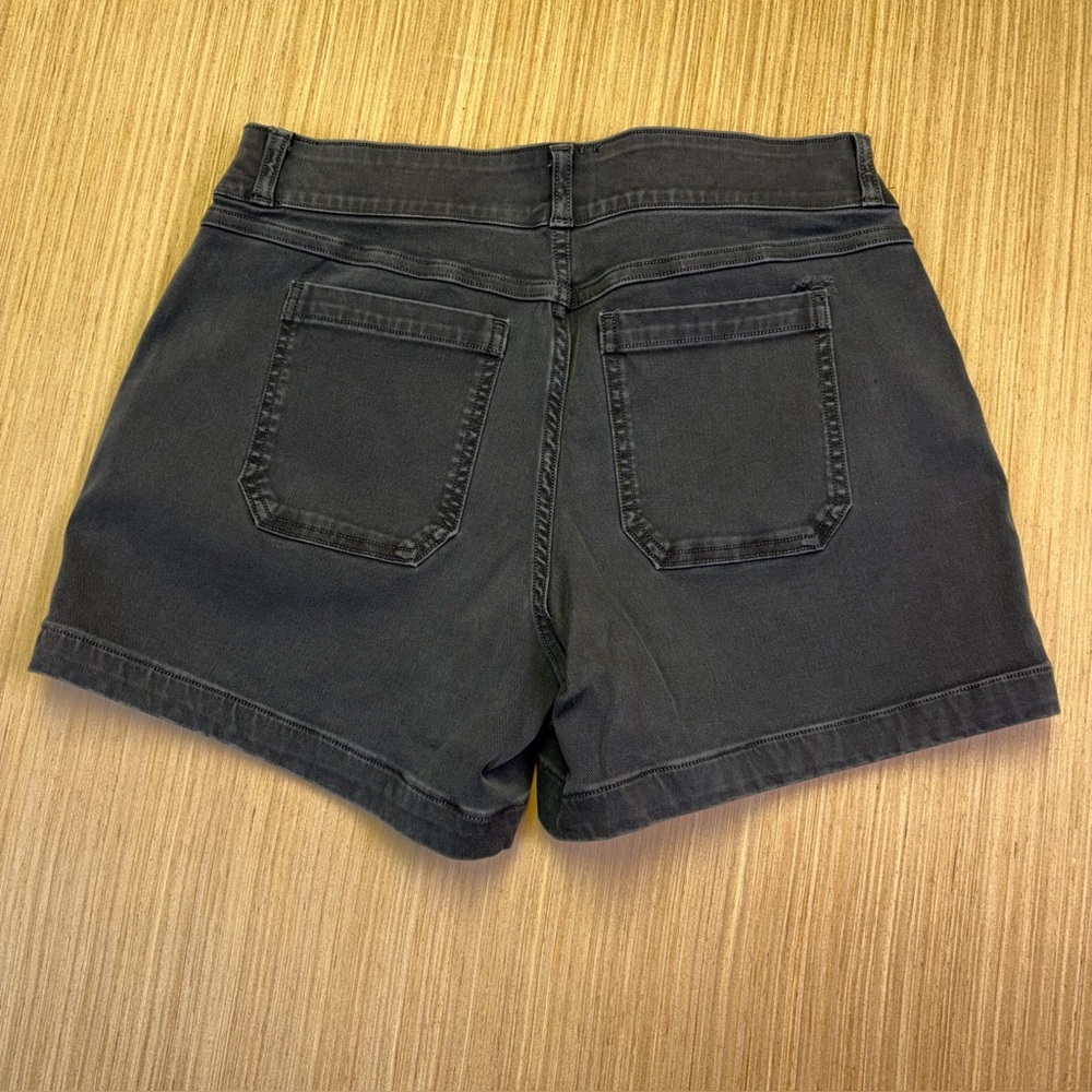 Spanx Stretch Twill Shorts 4" Women’s Medium Black Gray - Picture 5 of 7